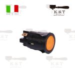 کلید روشن/خاموش دستگاه اسپرسو برازیلیا | قطر 25mm (مشکی/نارنجی 230V) - Image 2