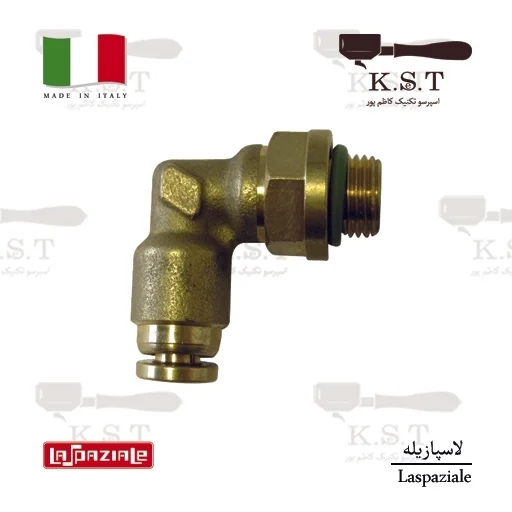 زانو بیلر لاسپازیاله فیتینگ L نری 90 درجه | رزوه 1/8 (لوله 4mm) مدل La Spaziale