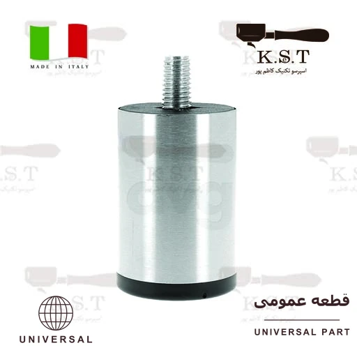 پایه ثابت استیل 304 صنعتی ارتفاع 58 میلی متر با پیچ M10